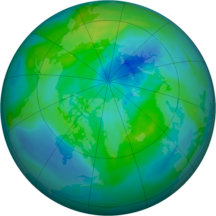 Arctic ozone map for 26 September 2014